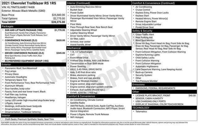 Photo of 2021 Mosaic Black Metallic Chevrolet Trailblazer