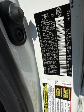 Photo of 2021 White Toyota Camry