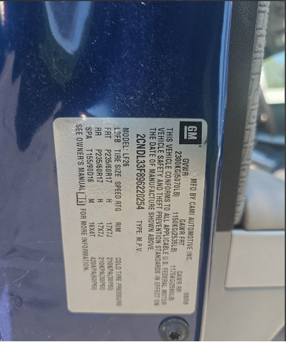 Photo of 2009 BLUE Chevrolet Equinox