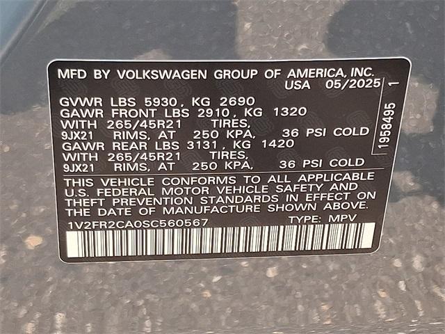 Photo of 2025 Pure Gray Volkswagen Atlas