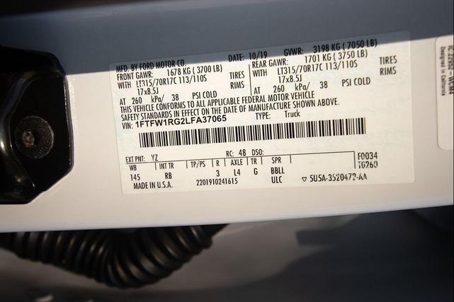 Photo of 2020 Oxford White Ford F-150