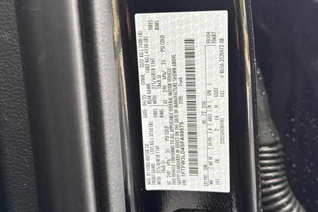 Photo of 2025 Agate Black Metallic Ford F-150