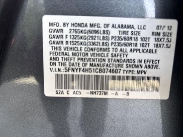 Photo of 2012 Gray Honda Pilot