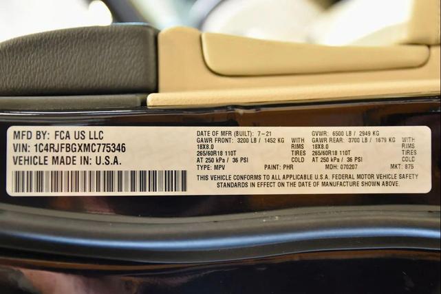 Photo of 2021 Sangria Metallic Clearcoat Jeep Grand Cherokee