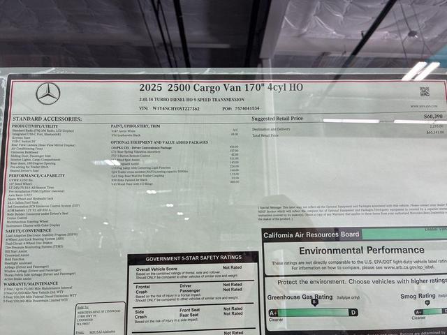 Photo of 2025 Arctic White Mercedes-Benz Sprinter 2500