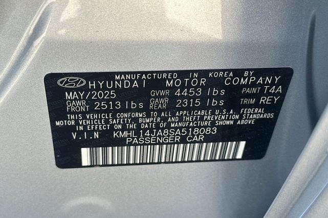 Photo of 2025 Aero Silver Hyundai SONATA