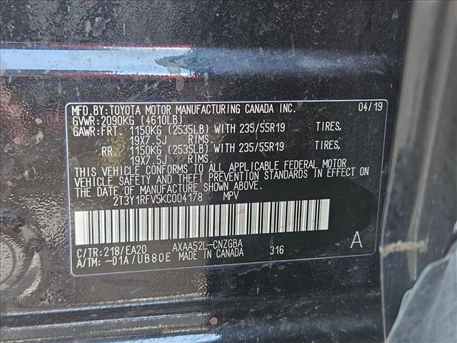 Photo of 2019 Midnight Black Metallic Toyota RAV4