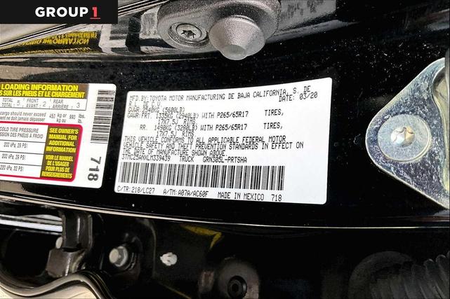 Photo of 2020 Midnight Black Metallic Toyota Tacoma