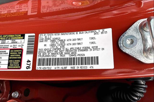 Photo of 2025 Red Toyota Tacoma