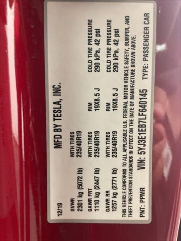 Photo of 2020 Red Multi-Coat Tesla Model 3