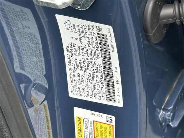 Photo of 2025 Blue Lagoon Honda Civic Hybrid