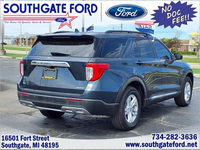 Photo of 2022 Stone Blue Ford Explorer