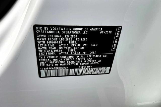Photo of 2019 Pure White Volkswagen Atlas