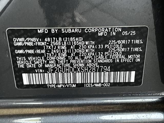 Photo of 2025 Gray Pearl Subaru Crosstrek