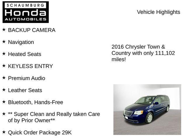 Photo of 2016 True Blue Pearlcoat Chrysler Town & Country