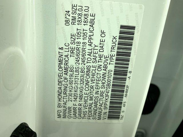 Photo of 2025 Platinum White Pearl Honda Ridgeline