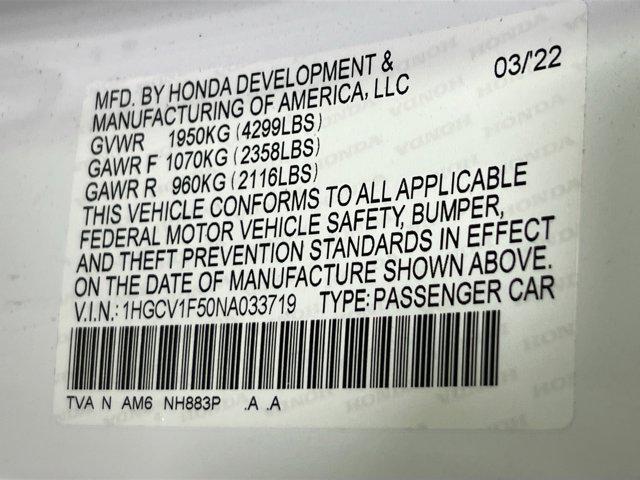 Photo of 2022 Platinum White Pearl Honda Accord