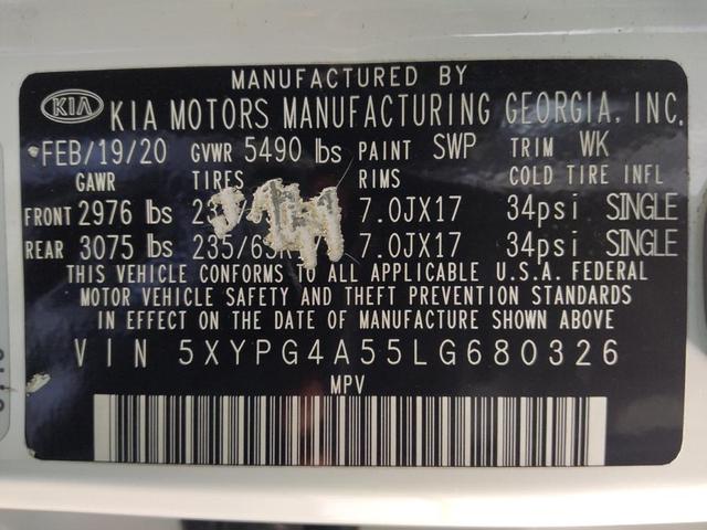 Photo of 2020 Snow White Pearl Kia Sorento