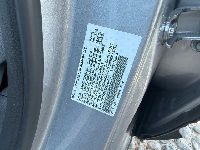 Photo of 2017 Lunar Silver Metallic Honda Ridgeline
