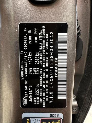 Photo of 2016 Gray Kia Optima