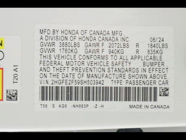 Photo of 2025 PLATINUM WHITE Honda Civic