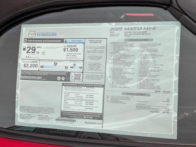Photo of 2025 Soul Red Crystal Metallic Mazda MX-5 Miata