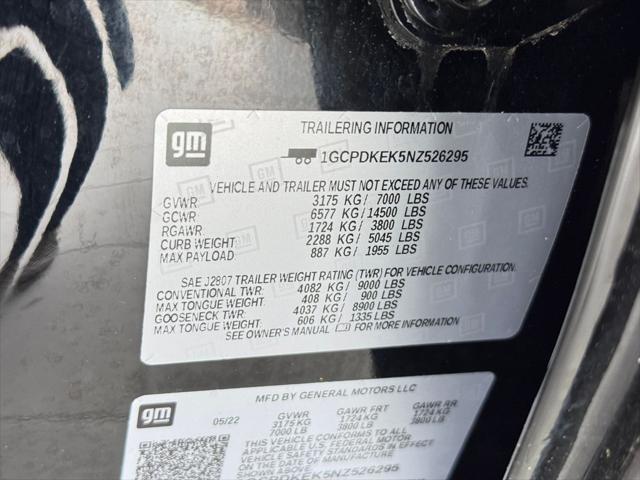 Photo of 2022 Black Chevrolet Silverado 1500