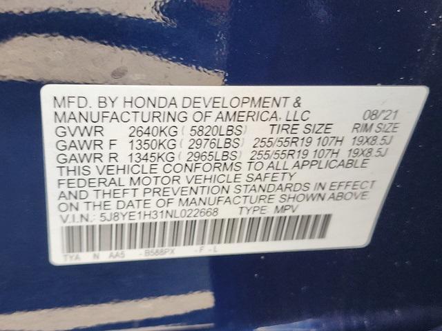 Photo of 2022 Fathom Blue Pearl Acura MDX