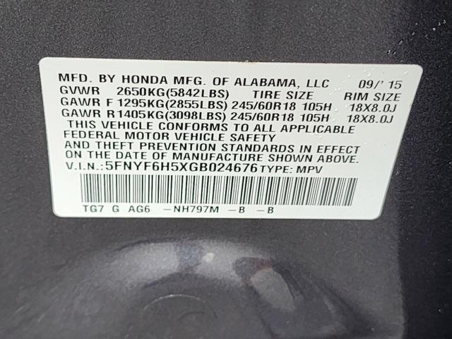 Photo of 2016 Modern Steel Metallic Honda Pilot