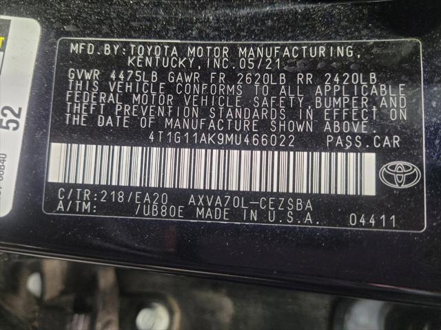 Photo of 2021 Midnight Black Metallic Toyota Camry