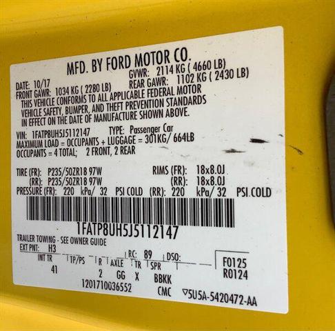 Photo of 2018 Triple Yellow Tri-Coat Ford Mustang