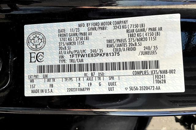 Photo of 2023 Agate Black Metallic Ford F-150