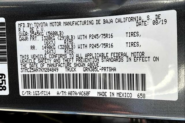 Photo of 2019 Magnetic Gray Metallic Toyota Tacoma