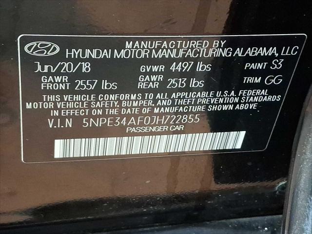Photo of 2018 Phantom Black Hyundai SONATA