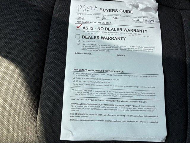 Photo of 2020 Black Clearcoat Jeep Wrangler Unlimited