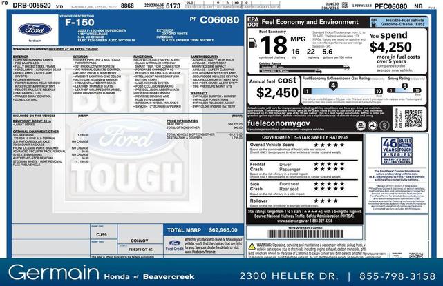 Photo of 2023 Oxford White Ford F-150