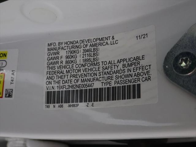 Photo of 2022 Platinum White Pearl Honda Civic
