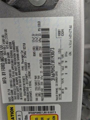 Photo of 2018 Ingot Silver Ford Fusion