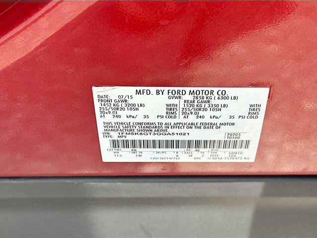 Photo of 2016 Ruby Red Metallic Tinted Clearcoat Ford Explorer
