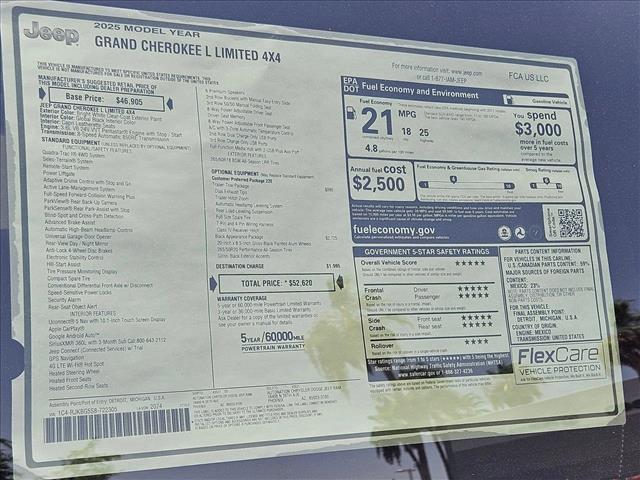 Photo of 2025 Bright White Clearcoat Jeep Grand Cherokee L