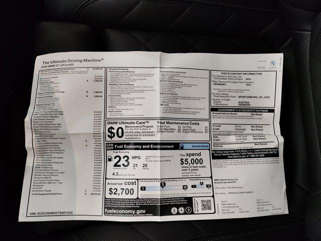 Photo of 2026 Black Sapphire Metallic BMW X7