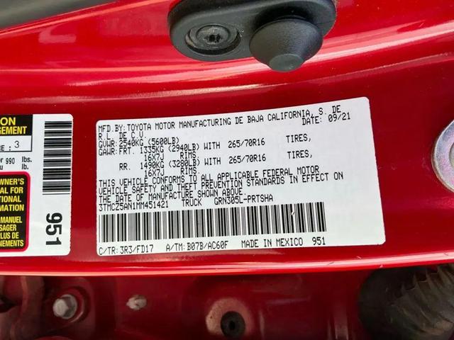 Photo of 2021 Barcelona Red Metallic Toyota Tacoma