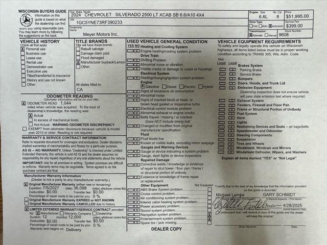 Photo of 2024 Summit White (gaz) Chevrolet Silverado 2500