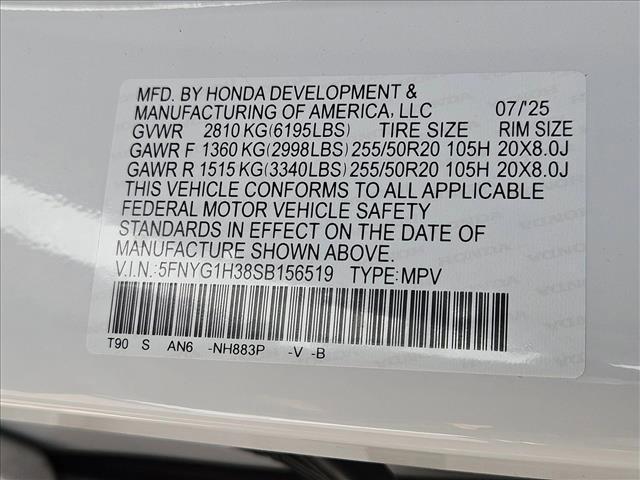 Photo of 2025 Platinum White Pearl Honda Pilot