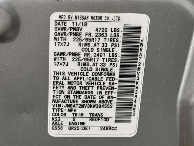 Photo of 2019 Brilliant Silver Metallic Nissan Rogue