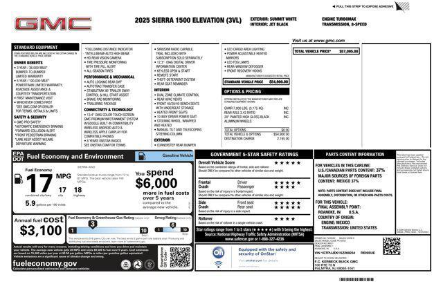 Photo of 2025 Summit White GMC Sierra 1500
