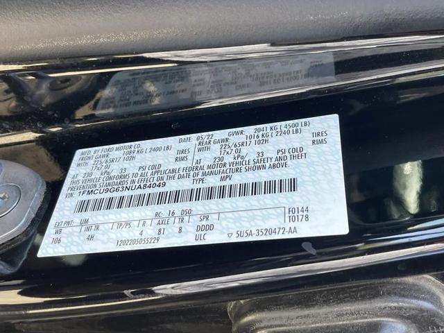 Photo of 2022 Agate Black Ford Escape