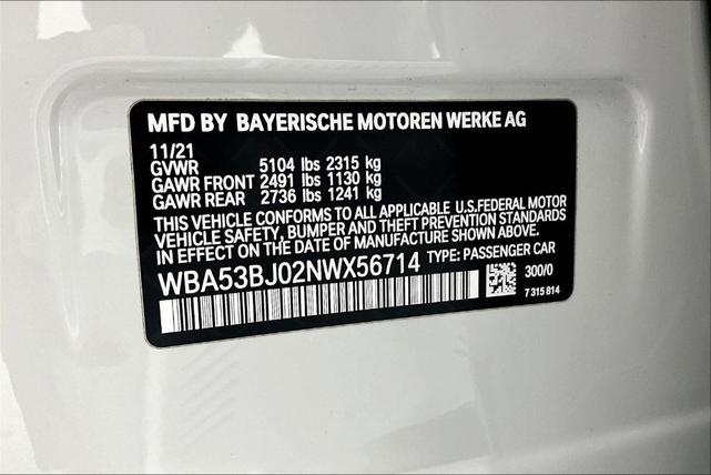 Photo of 2022 Alpine White BMW 540