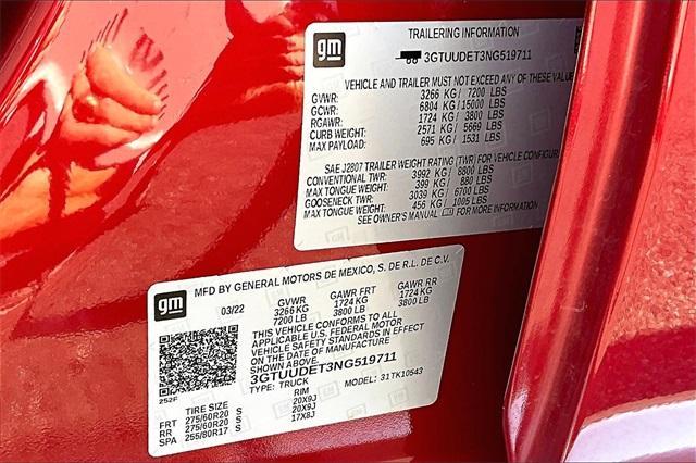 Photo of 2022 Cayenne Red Tintcoat GMC Sierra 1500