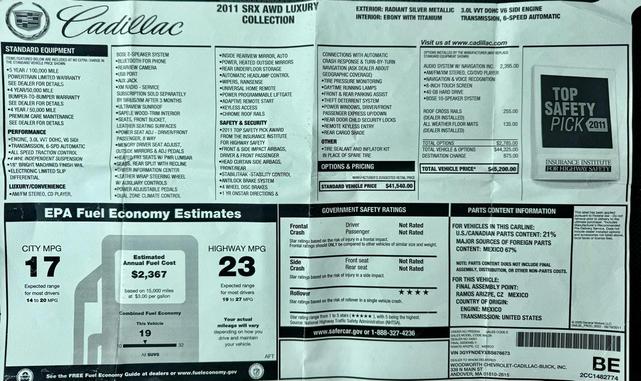 Photo of 2011 Silver Cadillac SRX